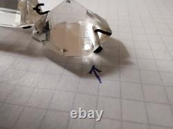 Ancienne Pampille flèche en cristal de baccarat H 15 cm + octogone de 2,2 cm n°3