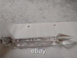 Ancienne Pampille flèche en cristal de baccarat H 15 cm + octogone de 2,2 cm n°3