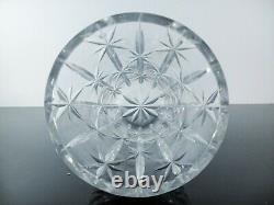 Ancienne Vase En Cristal Souffle Taille Diamant St Louis Signée