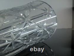 Ancienne Vase En Cristal Souffle Taille Diamant St Louis Signée