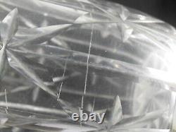 Ancienne Vase En Cristal Souffle Taille Diamant St Louis Signée