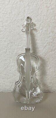 Ancienne XXème sculpture d'un violon en véritable cristal de Paris