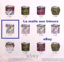 Ancienne boite / coffret BACCARAT cristal VERT modèle EGLANTIER gravé à l'acide