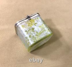 Ancienne boite / coffret BACCARAT cristal VERT modèle EGLANTIER gravé à l'acide