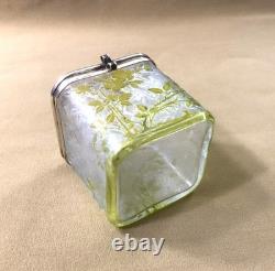 Ancienne boite / coffret BACCARAT cristal VERT modèle EGLANTIER gravé à l'acide