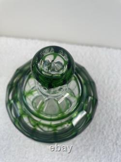 Ancienne bonbonnière en cristal doublé de couleur Baccarat ou Saint Louis XIX