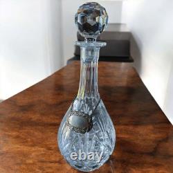 Ancienne bouteille en cristal hauteur 32 cm