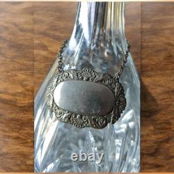 Ancienne bouteille en cristal hauteur 32 cm