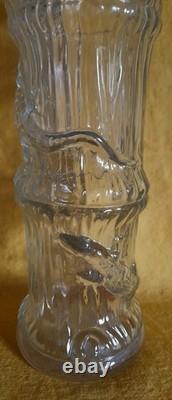 Ancienne bouteille verre à sujet LEGRAS l'arbre aux lézards
