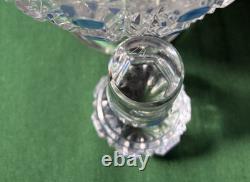 Ancienne carafe Baccarat Diamants Pierreries doublée bleu