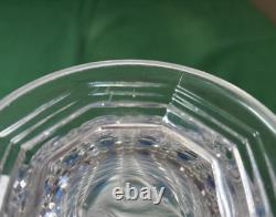 Ancienne carafe Baccarat Diamants Pierreries doublée bleu