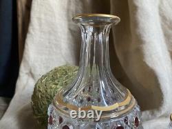 Ancienne carafe de nuit en cristal de Baccarat modèle Diamants Pierreries