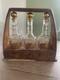 Ancienne cave &agrave; liqueur en cristal dor&eacute; Baccarat &eacute;poque fin XIX si&egrave;cle