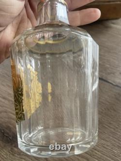 Ancienne cave à liqueur en cristal doré Baccarat époque fin XIX siècle