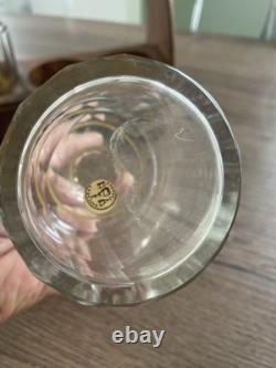 Ancienne cave à liqueur en cristal doré Baccarat époque fin XIX siècle