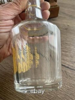 Ancienne cave à liqueur en cristal doré Baccarat époque fin XIX siècle