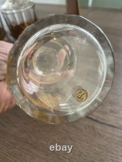 Ancienne cave à liqueur en cristal doré Baccarat époque fin XIX siècle