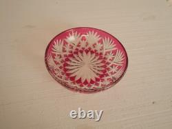 Ancienne coupe coupelle plat assiette cristal rouge Saint ST Louis Massenet