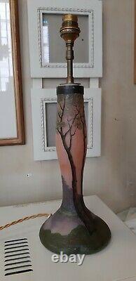 Ancienne et authentique lampe en pâte de verre vers 1900 signée LEGRAS