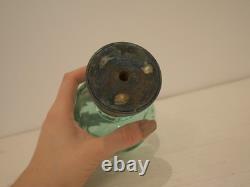 Ancienne et rare Boule d'escalier cristal d'ouraline uranium taillé Baccarat