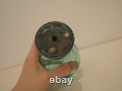 Ancienne et rare Boule d'escalier cristal d'ouraline uranium taillé Baccarat