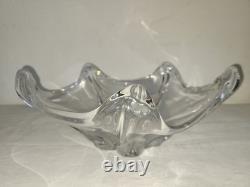 Ancienne grande coupe étoile en cristal signé Daum France