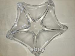 Ancienne grande coupe étoile en cristal signé Daum France