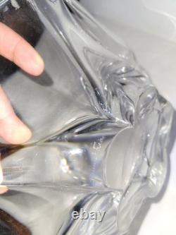 Ancienne grande coupe étoile en cristal signé Daum France