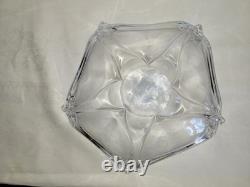 Ancienne grande coupe étoile en cristal signé Daum France