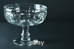 Ancienne grande coupe fruits centre de table cristal gravé Saint Louis Baccarat