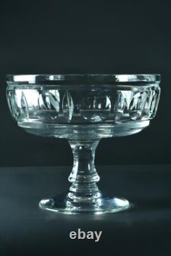 Ancienne grande coupe fruits centre de table cristal gravé Saint Louis Baccarat