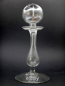 Ancienne lampe à huile en verre soufflé Provence XIXeme (5)