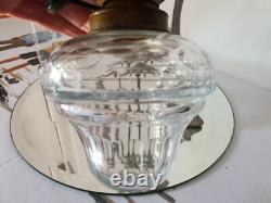Ancienne lampe à pétrole Art-nouveau Cristal Baccarat