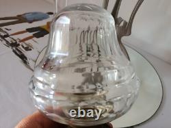 Ancienne lampe à pétrole Art-nouveau Cristal Baccarat