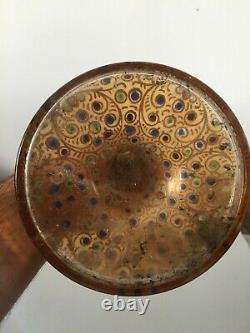 Ancienne rare lampe verre émaillé XIXème Lobmeyr ou Moser antique glass enamel