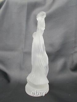 Ancienne statuette femme nue en verre art deco ETLING 94 statue glass sculpture