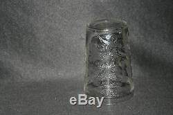 Ancienne timbale verre de communion cristal fleurs monogramme J XIX ème