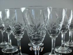 Anciennes 10 Verres A Vin Blanc Porto Cristal Taille Lorraine Lemberg Les Bitche