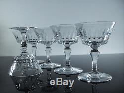 Anciennes 6 Coupes A Champagne Cristal Baccarat Piccadilly Buckingham Signe