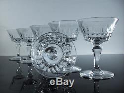 Anciennes 6 Coupes A Champagne Cristal Baccarat Piccadilly Buckingham Signe