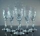 Anciennes 6 Flutes A Champagne Cristal Taille Modele Chantilly St Louis Signee