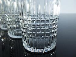 Anciennes 6 Gobelets Verres En Cristal Taille Modele Nancy Baccarat 2 P. Signe