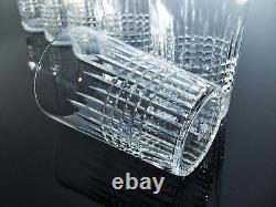 Anciennes 6 Gobelets Verres En Cristal Taille Modele Nancy Baccarat 2 P. Signe
