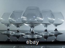 Anciennes 6 Verres A Cognac Digesdtif Cristal Modele Tenareze Saint Louis Signe