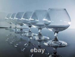 Anciennes 6 Verres A Cognac Digesdtif Cristal Modele Tenareze Saint Louis Signe