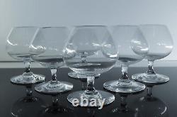 Anciennes 6 Verres A Cognac Digesdtif Cristal Modele Tenareze Saint Louis Signe