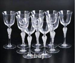 Anciennes 6 Verres A Vin Cristal Satine Souffle Ballerine Pavlova Faberge Signe