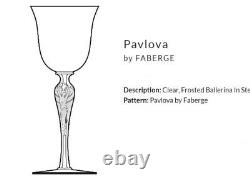 Anciennes 6 Verres A Vin Cristal Satine Souffle Ballerine Pavlova Faberge Signe