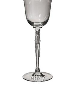 Anciennes 6 Verres A Vin Cristal Satine Souffle Ballerine Pavlova Faberge Signe