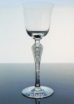 Anciennes 6 Verres A Vin Cristal Satine Souffle Ballerine Pavlova Faberge Signe